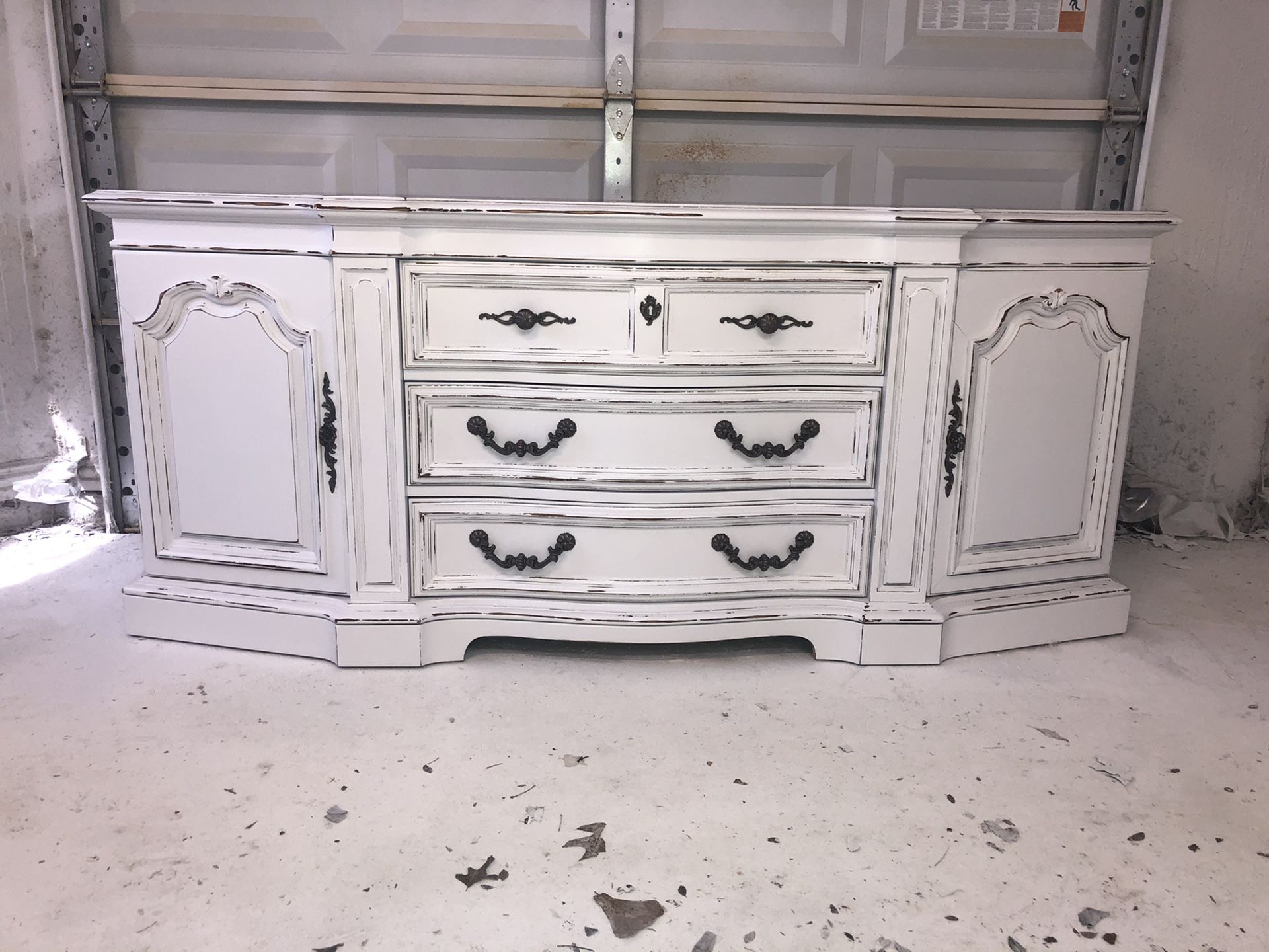 Solid wood farmhouse cottage shabby chic rustic vintage French provincial country dresser