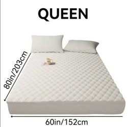Waterproof Mattress Protector Cover (Queen) White