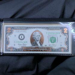 22 k gold 2 dollar bill