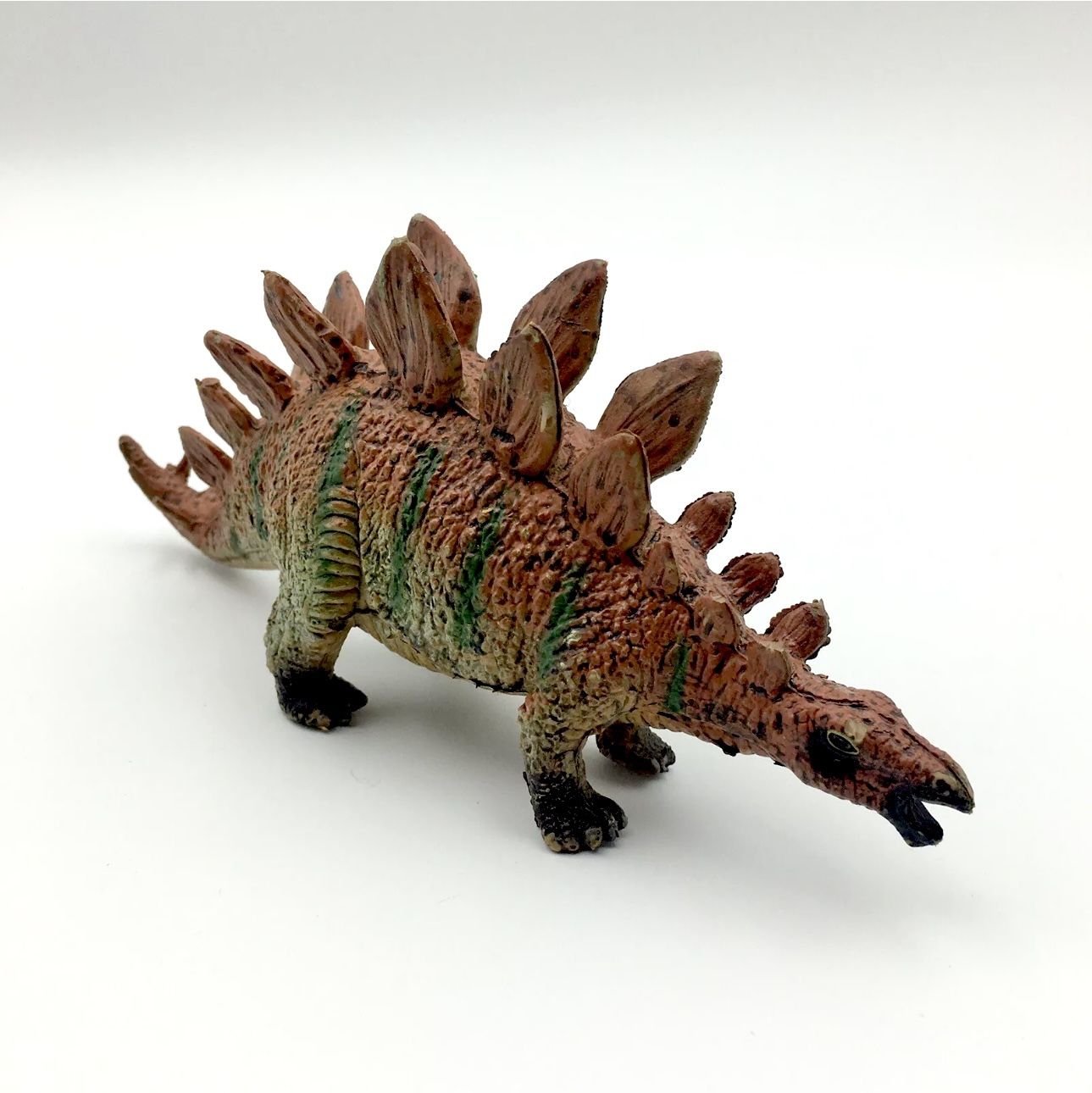 Vintage 1980s Stegosaurus Dinosaur Rubber Toy Figurine Made by AAA Toys 7.5”