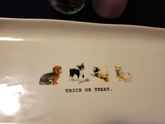 Rae Dunn Halloween doggy tray