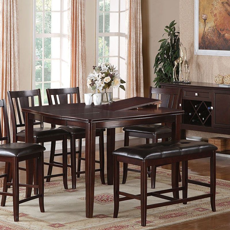 Brand New Espresso 6pc Counter Height Dining Table Set 
