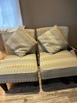 Two Beautiful Chair With Cushions 