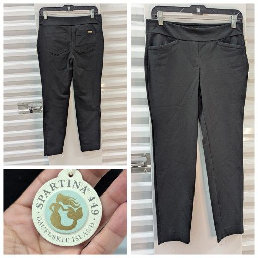Spartina 449 Women's Size Medium NWT Maren Pull-On Black Pants