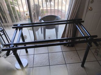 Black metal table