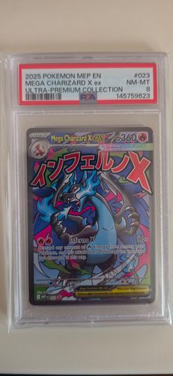 2025 Mega Charizard X ex Ultra Premium PSA 8 Black Star Promo