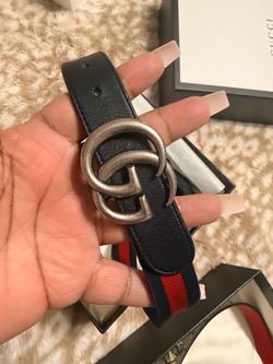 Gucci GG Marmont Web Stripe Belt