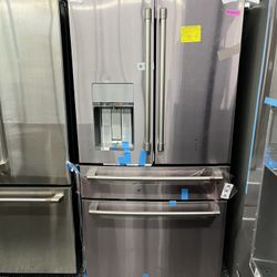 Cafe 4 Door Stainless Steel Counter Depth Refrigerator Ice & Water