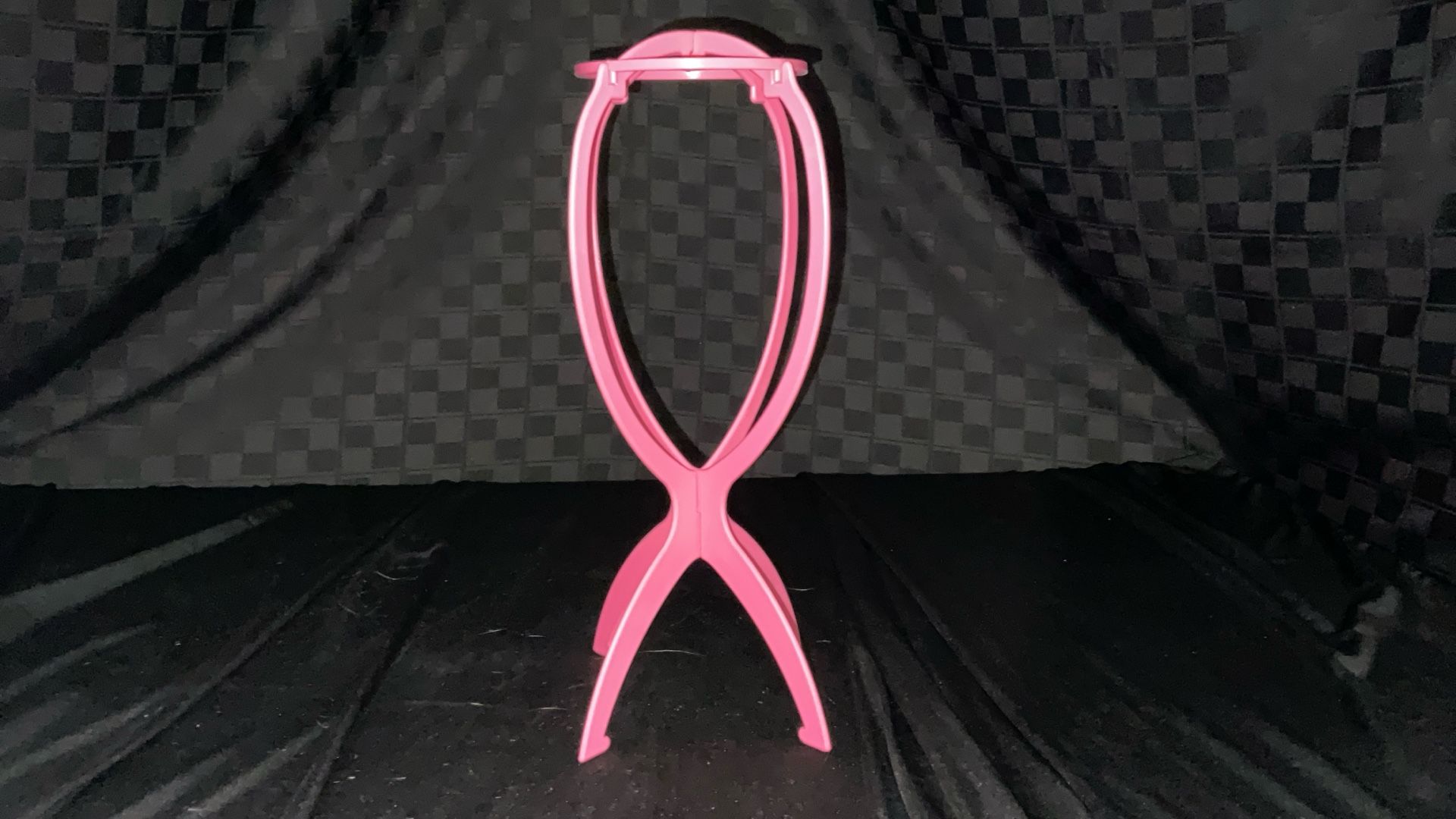 Pink Hair Wig Stand