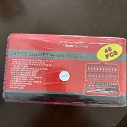 46-Piece Socket Wrench Set – Ratchet, Bits & Extensions | Brand New Sealed