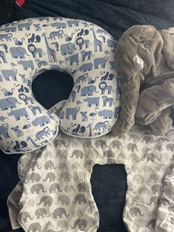 Boppy Pillow, Cover / Sheet , And Baby Cuddle Pillow