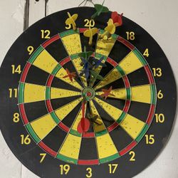 2 Sided Dartboard with Darts. tablero de dardos con dardos