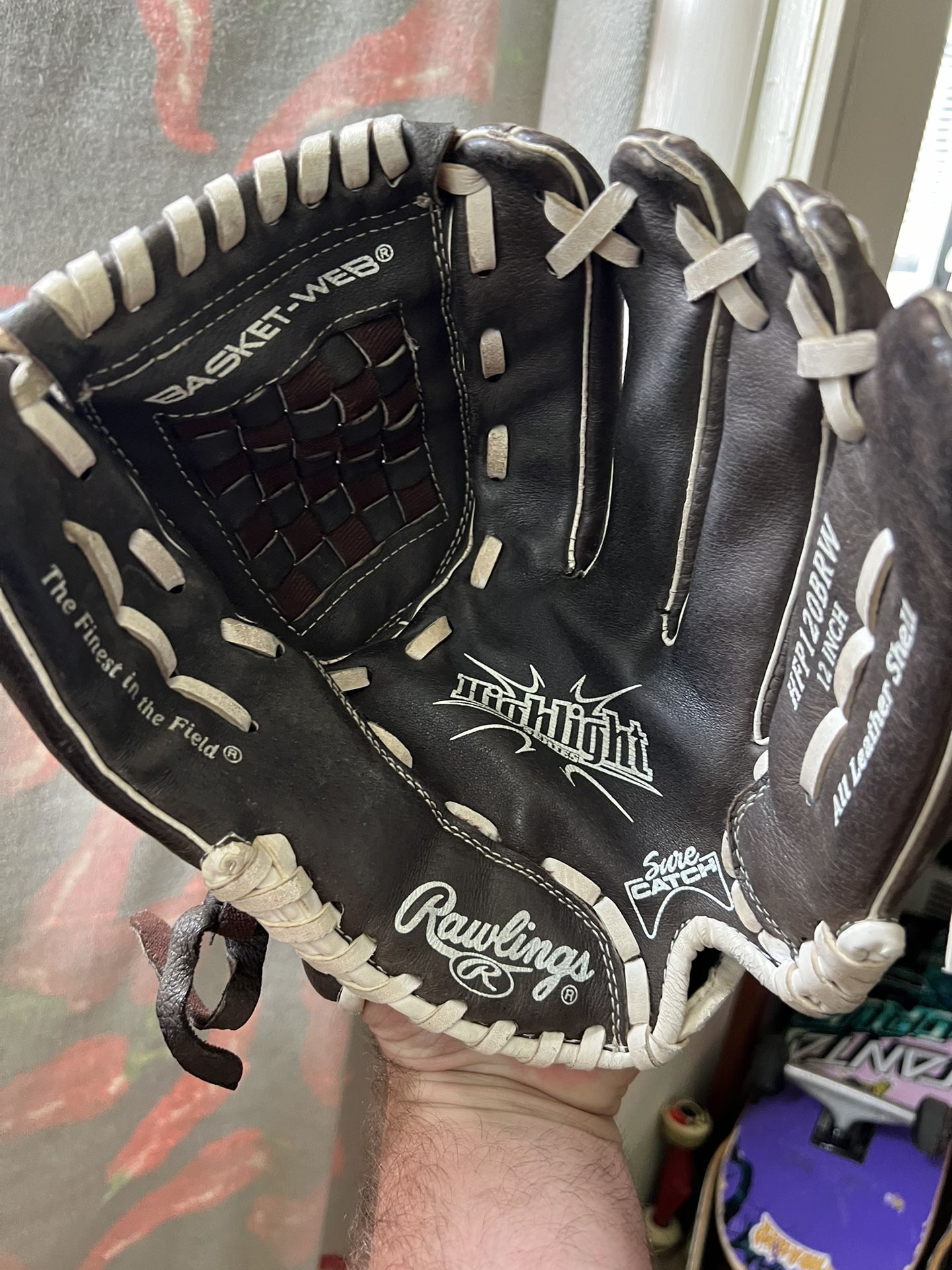 Rawlings HFP120BRW Girl's 12-inch Leather Right-handed Softball Glove