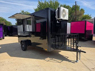 2027 New 6x12 SA Screwless Vending Enclosed Trailer | 50 AMP Electric Pkg. w/Mini Split & Sink Pkg. 1260 (BLACK)