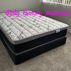 Queen size mattress pillow top 12”.      New mattress.      All sizes available.     Same day delivery