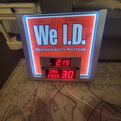 Budweiser  Clock & Sign