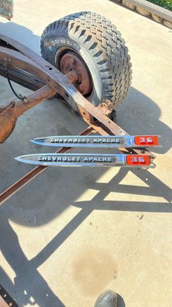 Chevy Apache Fender Emblems Driver Side