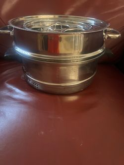 4 piece stainless steel colander/steamer/egg cooker
