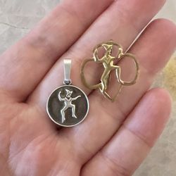 Vintage Girl Scout Brownie Sterling Silver 925 Pendant for Necklace and Pin