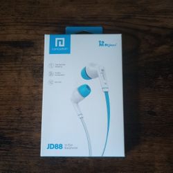 Langsdom Wired In-Ear Earphones with Mic/ 3.5mm Audio Jack Control - JD88 White