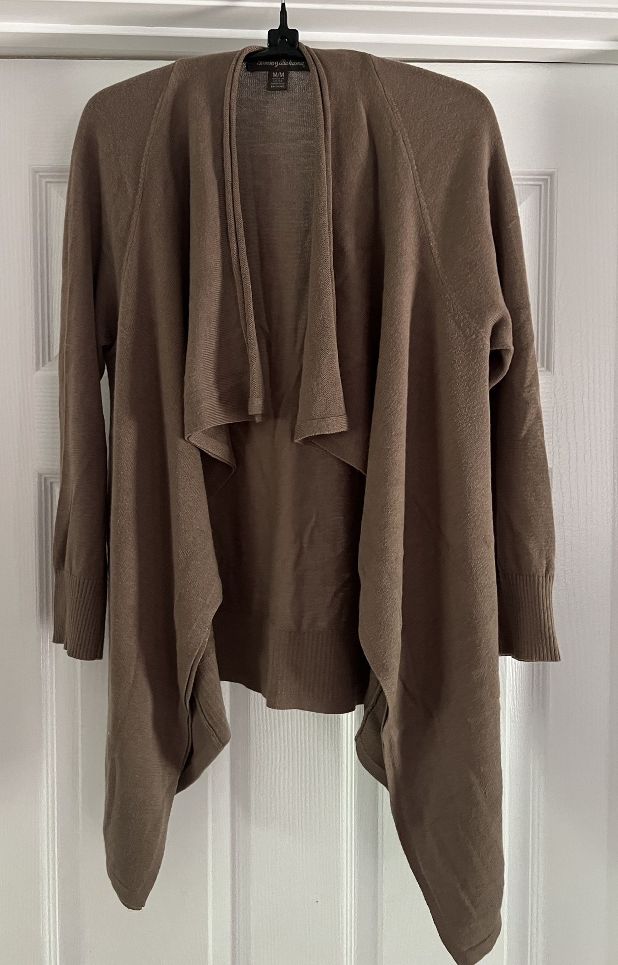 Tommy Bahama Cardigan Sweater Womens Size M Open Front Brown