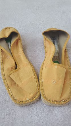 andré assous pastel orange, bright lacing slip-ons