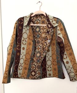 Vintage Multi-Colored Patterned Tapestry Jacket