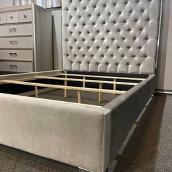 OM• $38 Initial • Brand New Gray Bed Frame 