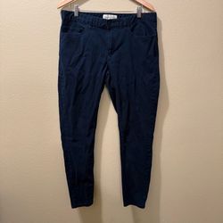 Men’s Size 36 Dapper Boi Navy Blue Flat Front Slim Straight Chino Pants