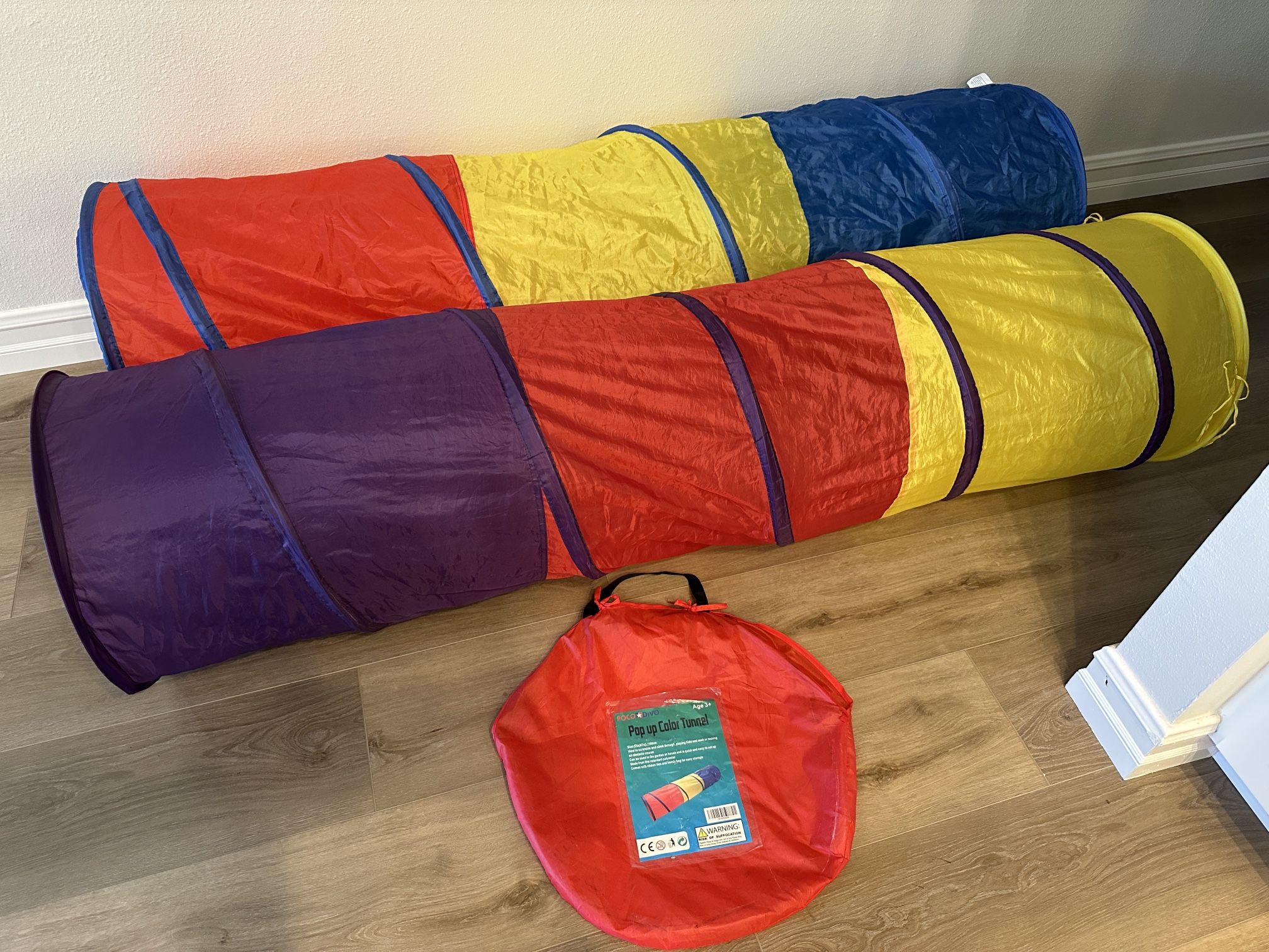 Kids Play Tunnel - The One With Purple Is Free, It Has A Repair See Pic