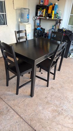 Small black Dining Table and 4 Chairs