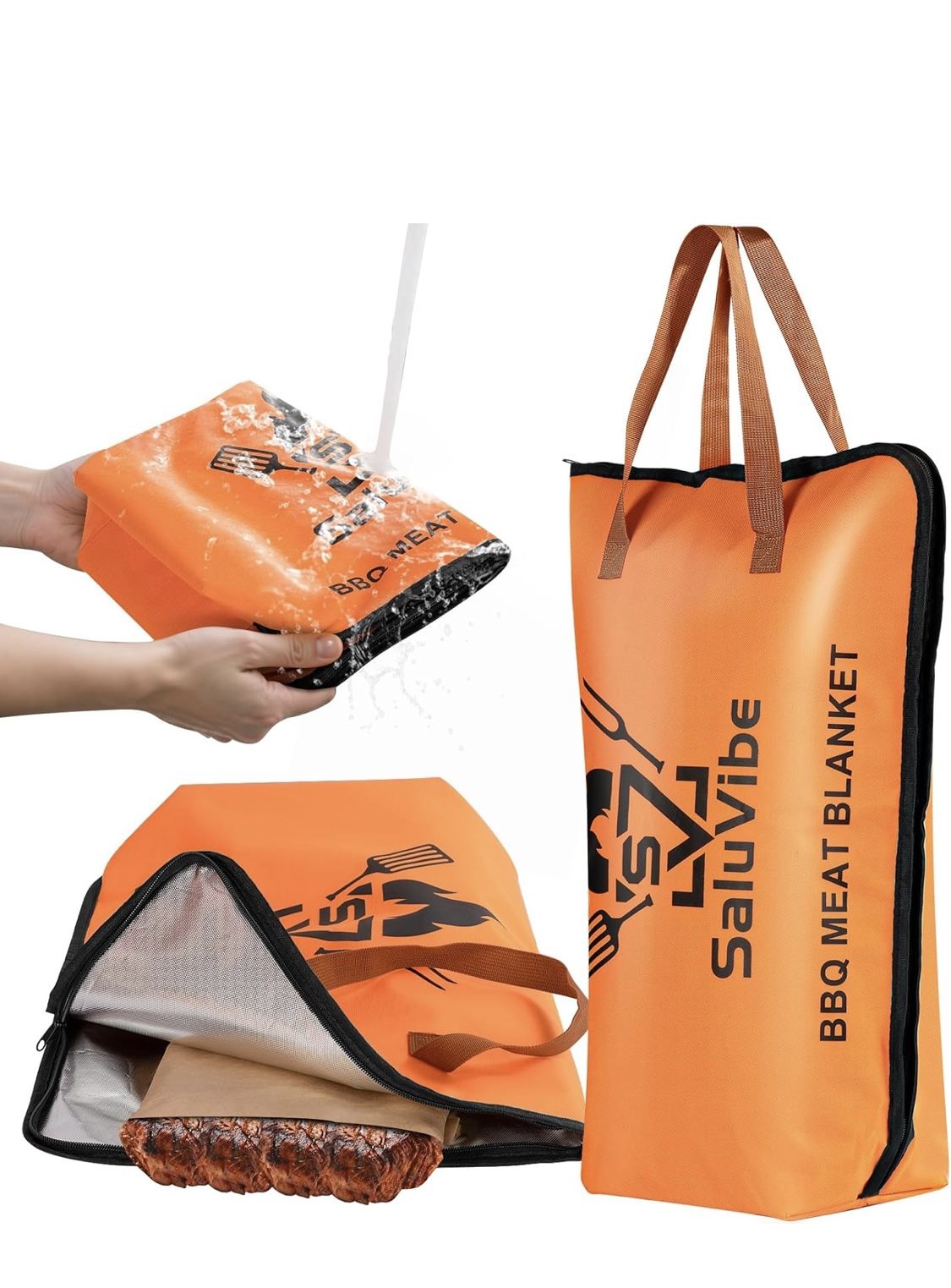 BBQ Meat Resting Blanket – Smoker Insulated Brisket Bag for Turkey, Pork Shoulder & Beef, Made of Washable Oxford Cloth – Gifts for Men, Dad, BBQ Love