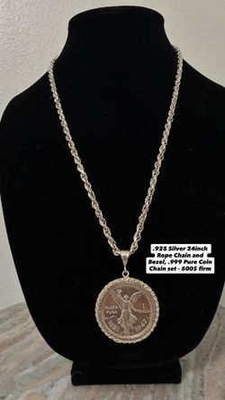 Silver centenario chain set