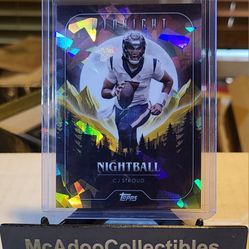 2024 Topps Midnight C.j Stroud Nightball Sunrise Cracked Ice Ssp #5/5