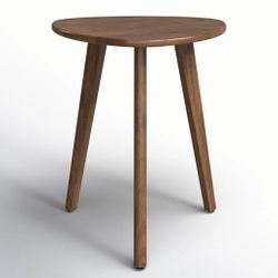 Mid-Century Wood End Table In Walnut 