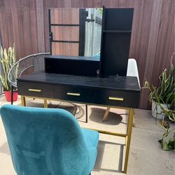 Vanity and chair