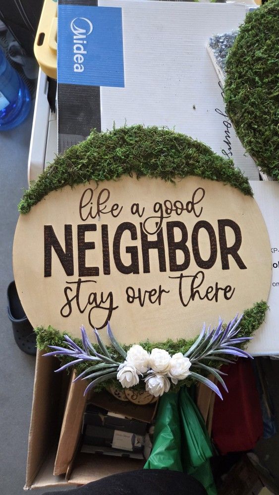 Hand Burned Sign