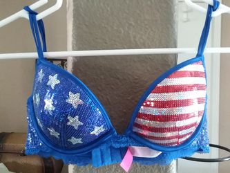 Victoria's Secret sequin American flag bikini top bra for Sale in