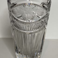 Lead Crystal Patterned Flower Vase 7”