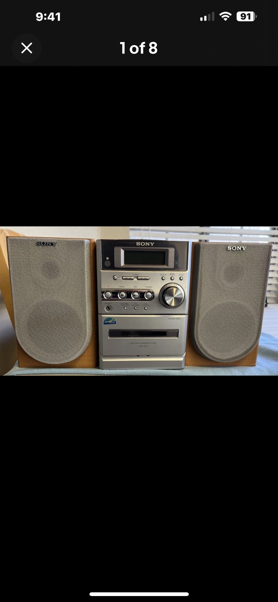 SONY HCD-NE3 Bookshelf Mini Hi-Fi Stereo CD Tape Player Radio Cd No Remote