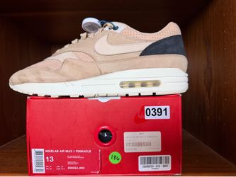 Used Nike NikeLab Air Max 1 Shoes QS Pinnacle Silt Red Pearl Pink 859554-600 Sz.13