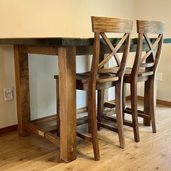 Downeast Solid Wood Table & 2 Chairs 