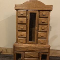 Jewelry Box-2 Feet Tall. Solid Wood! P/U Today In Frankfort near Wolf/Laraway. 