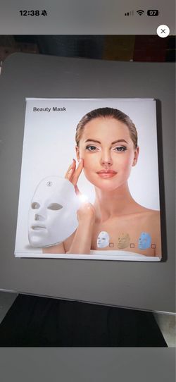 This Unbranded Beauty Mask features a sleek white plastic LED face mask designed for at-home light therapy.This device utilizes different light colors