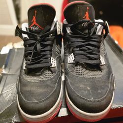 Jordan 4 Bred Sz 12 Beaters 