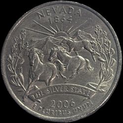 2006 Nevada State Quarter Error Pooping Horse 
