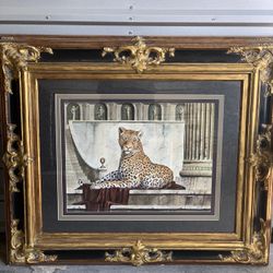 Two Beautifully Framed Panthers  