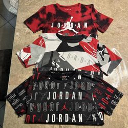 Kids Jordan short sleeve t shirts Size Large 12-13 In great condition  3 tops in total 