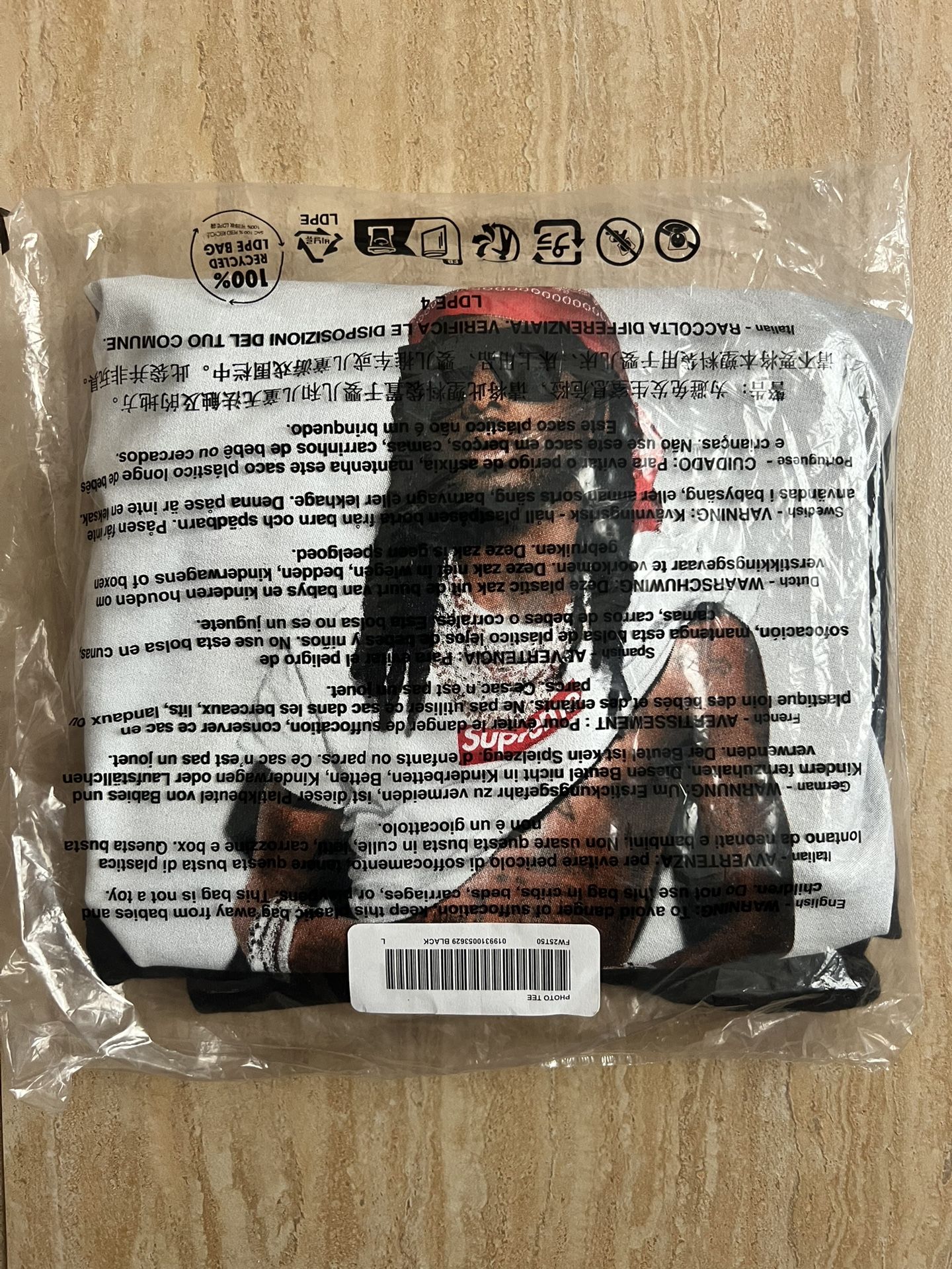 Supreme Playboi Carti Tee Black FW25