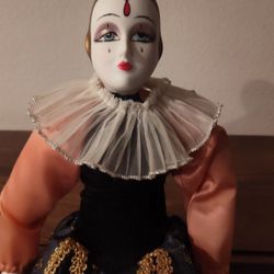 Vintage porcelain harlequin.